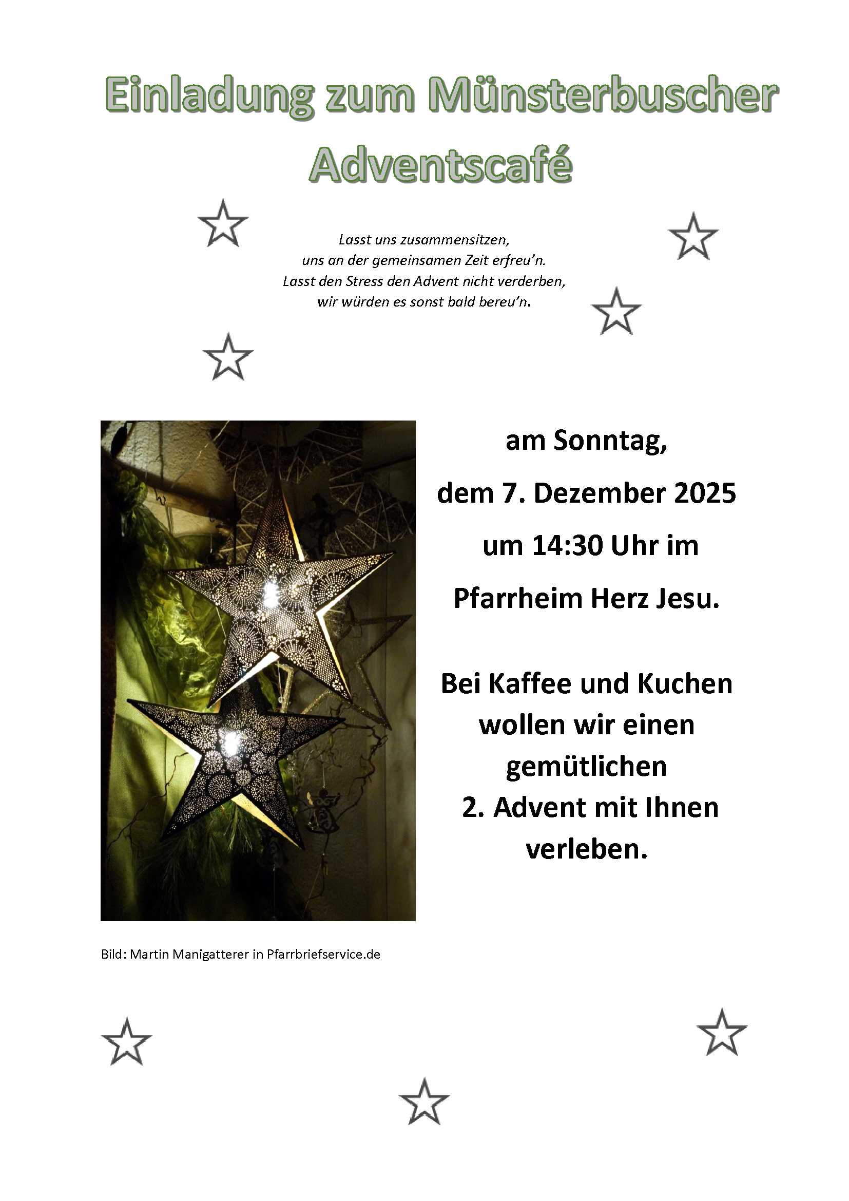 Adventcafé 2025 (c) Pfarrei St. Lucia Stolberg