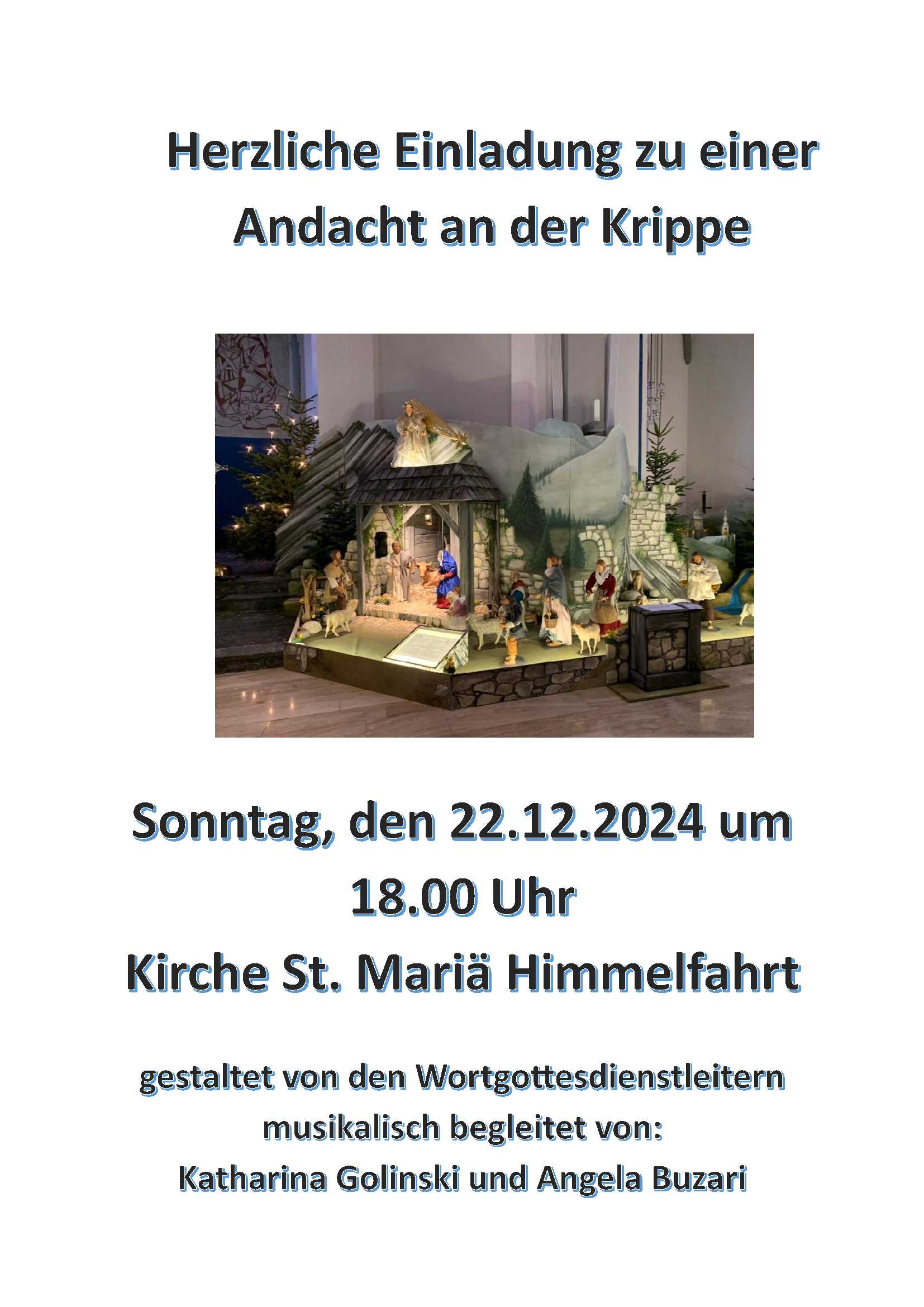 Andacht an der Krippe 2024 (c) Pfarrei St. Lucia