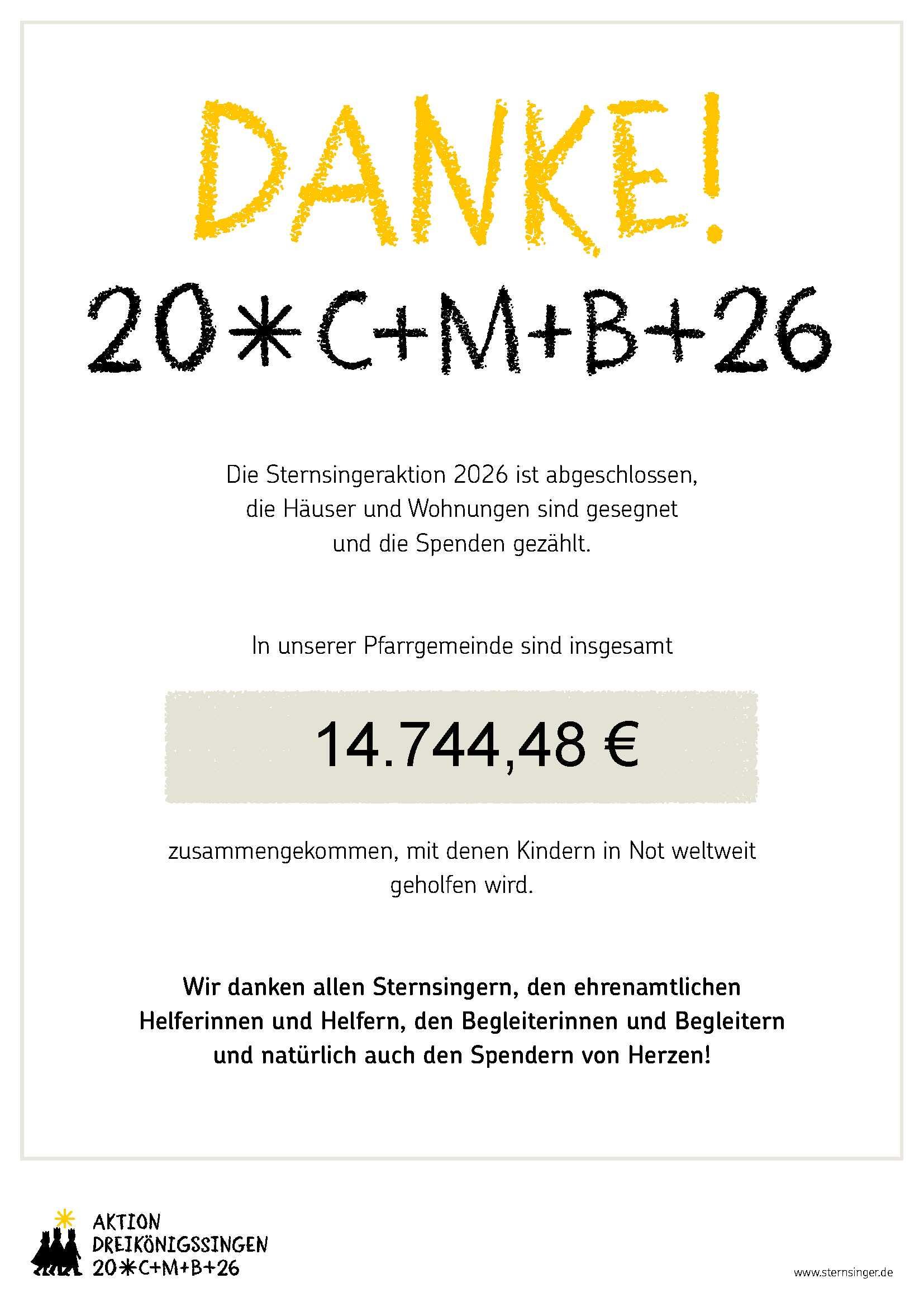 Ergebnis 2026_3_ (c) Kindermissionswerk Die Sternsinger_Pfarrei St. Lucia Stolberg