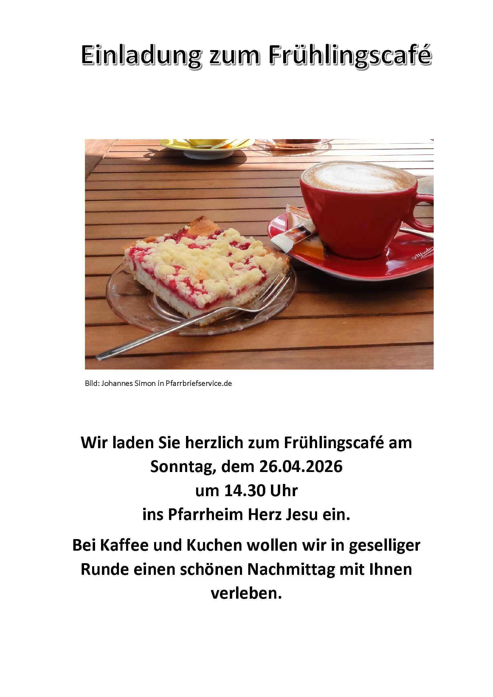Frühlingscafé 2026 (c) Gemeinderat Herz Jesu