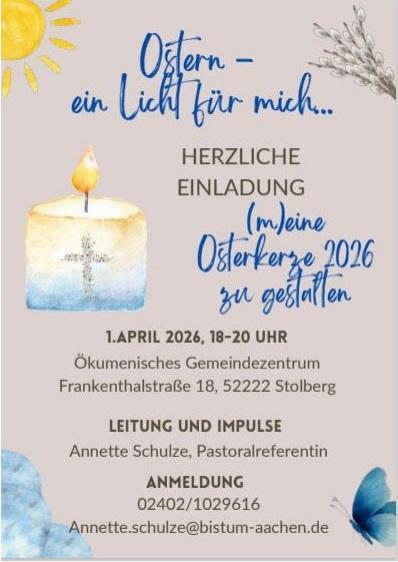 Osterkerzen gestalten (c) Annette Schulze